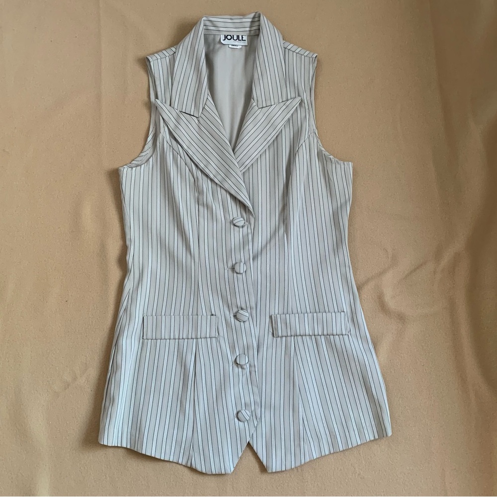 90s Y2K vintage pinstripe sleeveless blazer / vest
